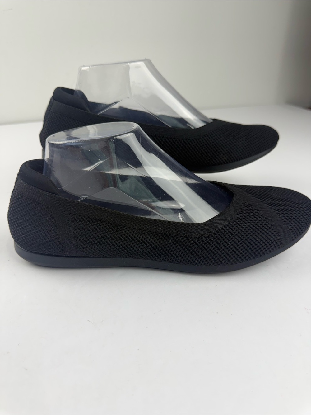Clarks Cloudsteppers Womens 10 Black Knit Efficient Carly Ballet Flat Slip On
